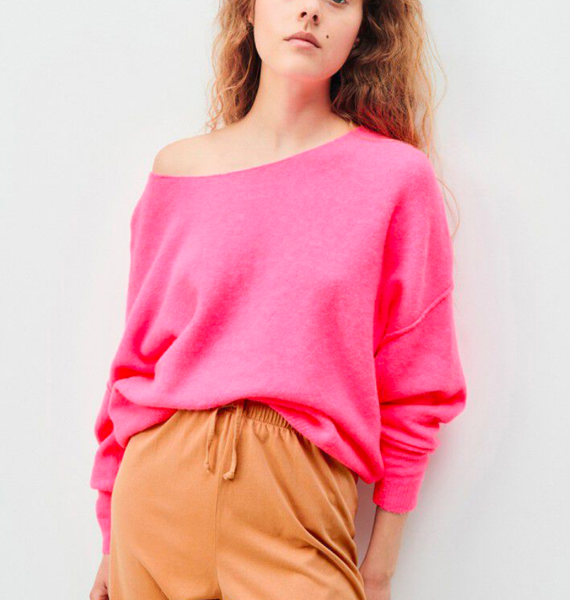 Pullover Damsville in Rose Fluo