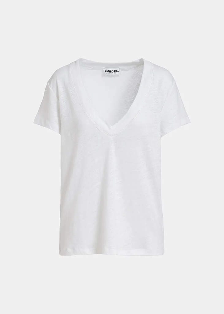 T-Shirt Fargo Leinen Weiß