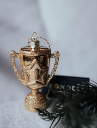 Weihnachtsanhänger Pokal Gold