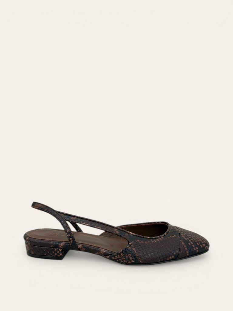 Slingpumps Luisa Marron Snake