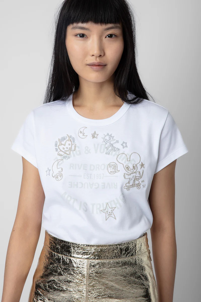 T-Shirt Woop Icon in Weiß