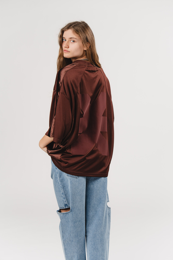 T-Shirt Jersey cropped Brown