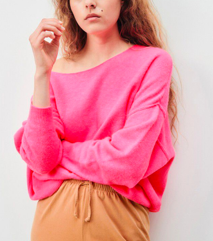 Pullover Damsville in Rose Fluo