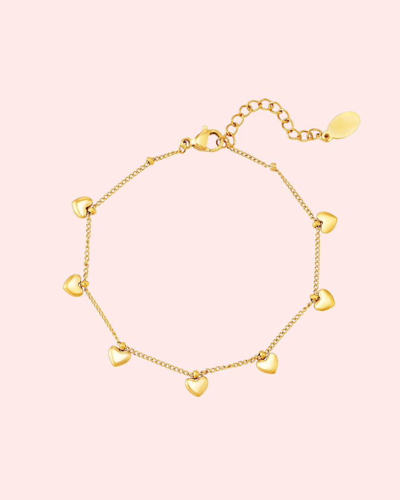 Armband little Hearts Gold