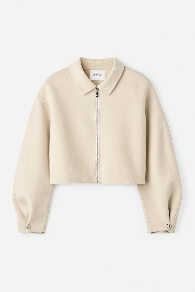 Jacke Zip Jacket Cream