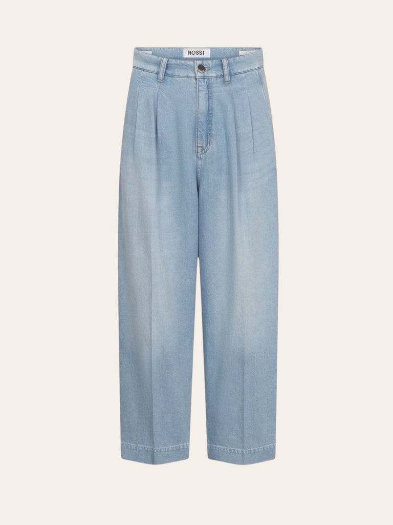 Hose Noa Crop Leinen Mix Denim