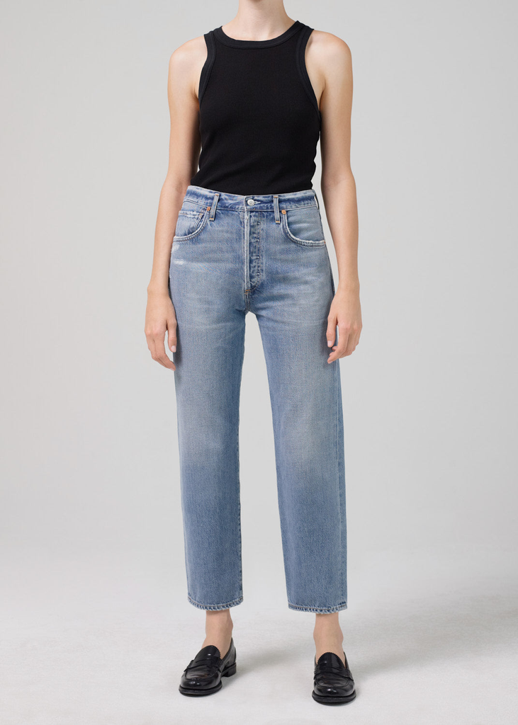 Jeans Emery Crop in Old Blue