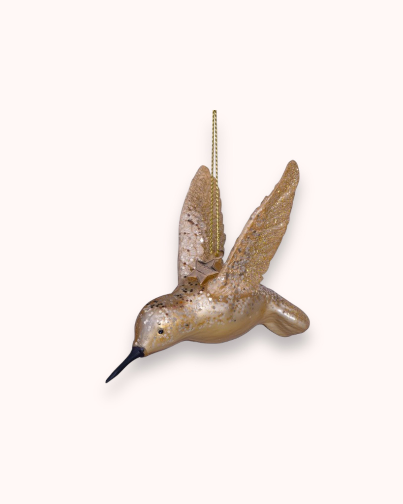 Weihnachtsanhänger Kolibri Gold