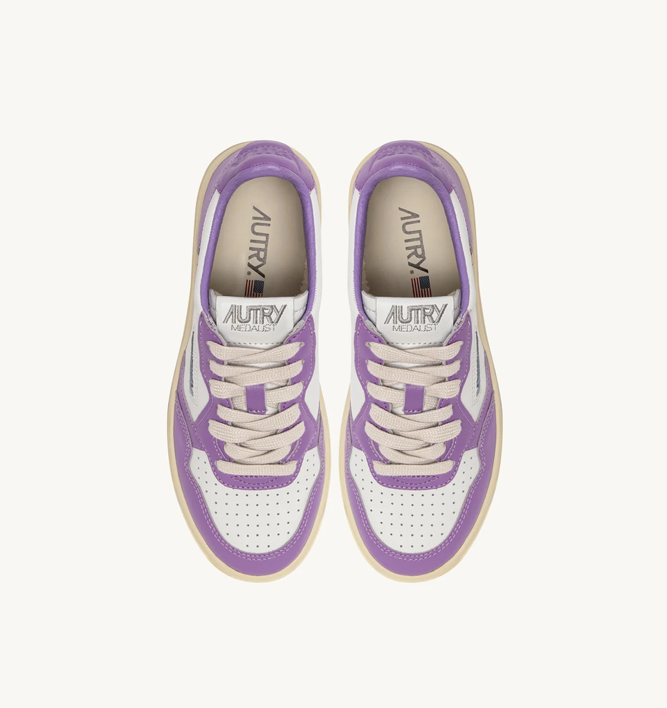 Sneaker Bicolor in Weiß/Lavender