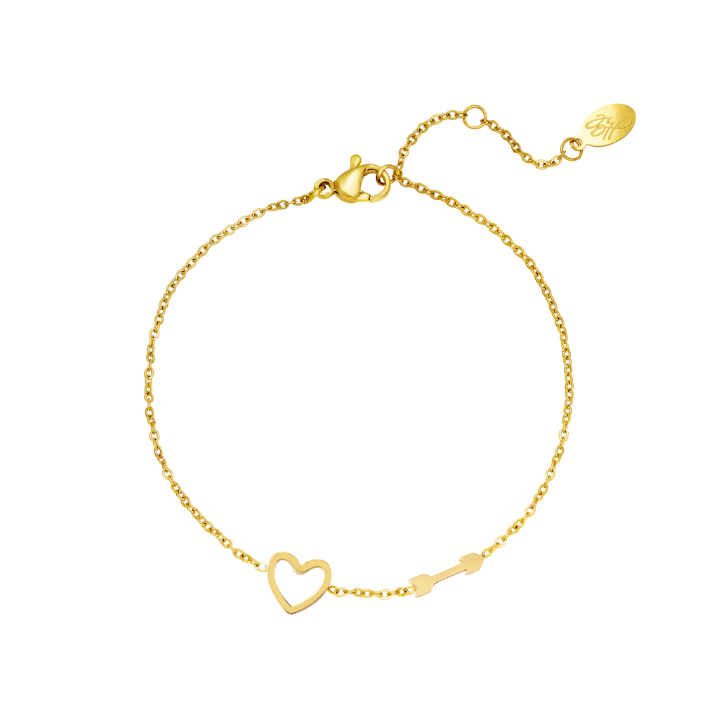Armband Heart and Arrow in Gold