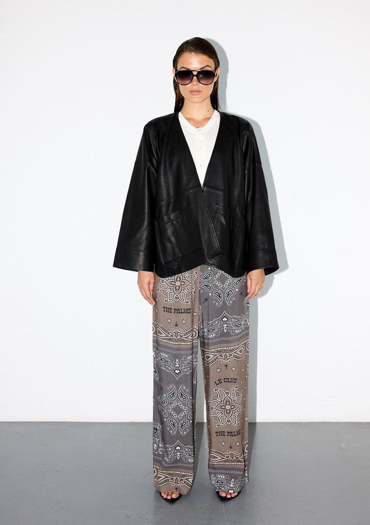 Lederjacke Elson Leather Jacket Black