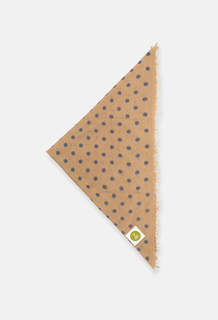 Tuch Bandana Polka Dots Sand/Delia Blue