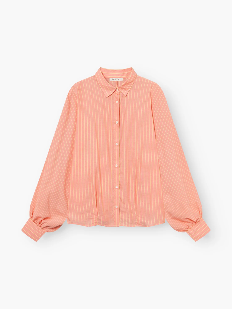 Bluse Antonia Short Coral Stripes