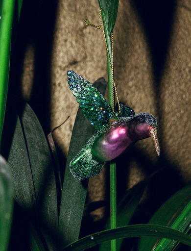 Weihnachtsanhänger Kolibri Grün Pink
