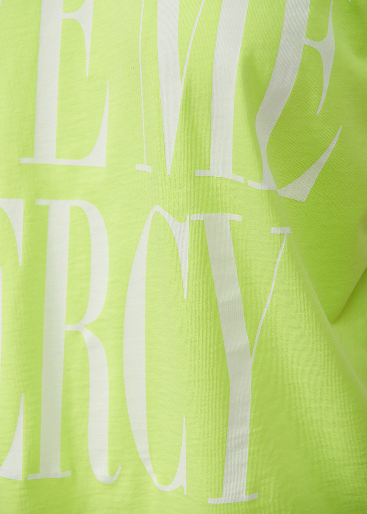 T-Shirt Dolton mit Print Neongelb