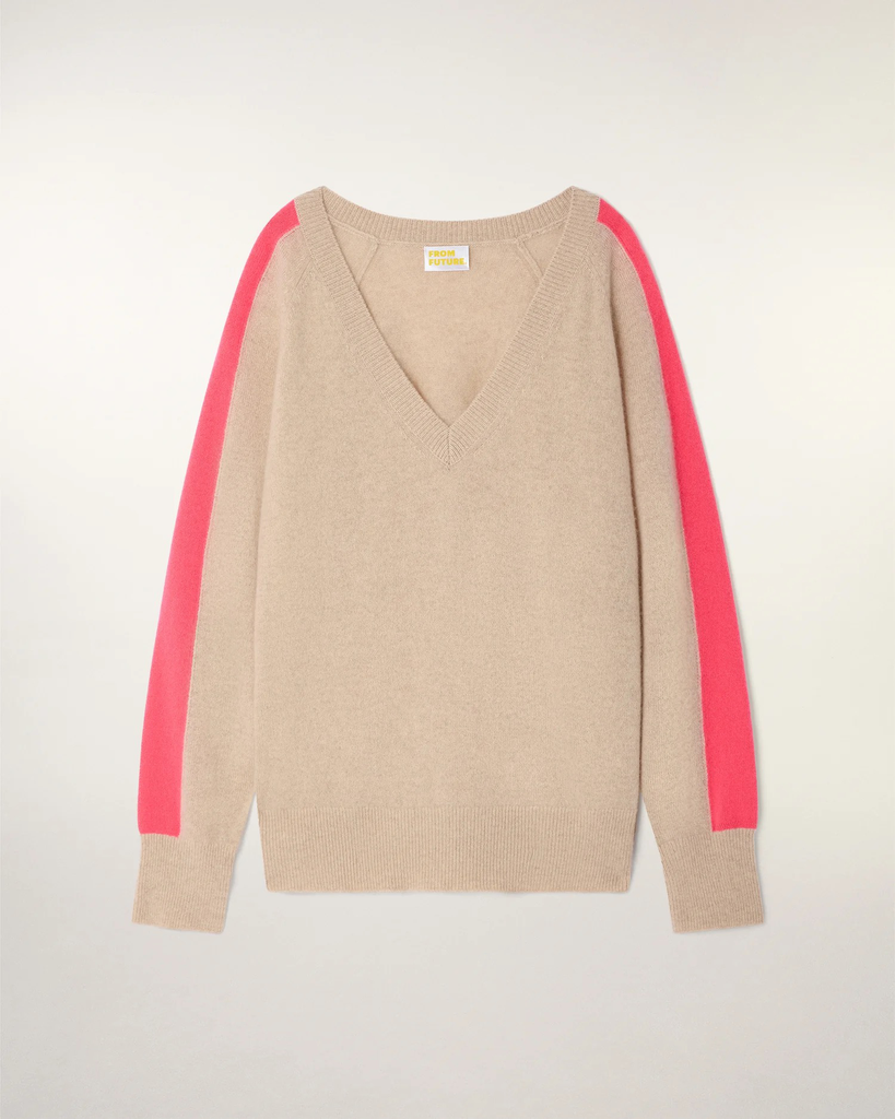 Pullover Beige Chine Neon