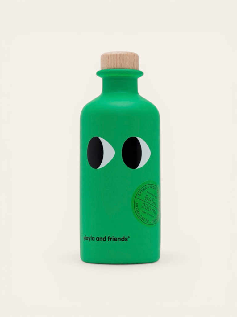 Olivenöl Extra Native mit Basilikum