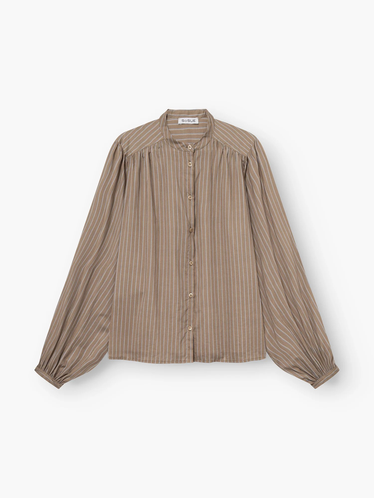 Bluse Bella Taupe Stripe