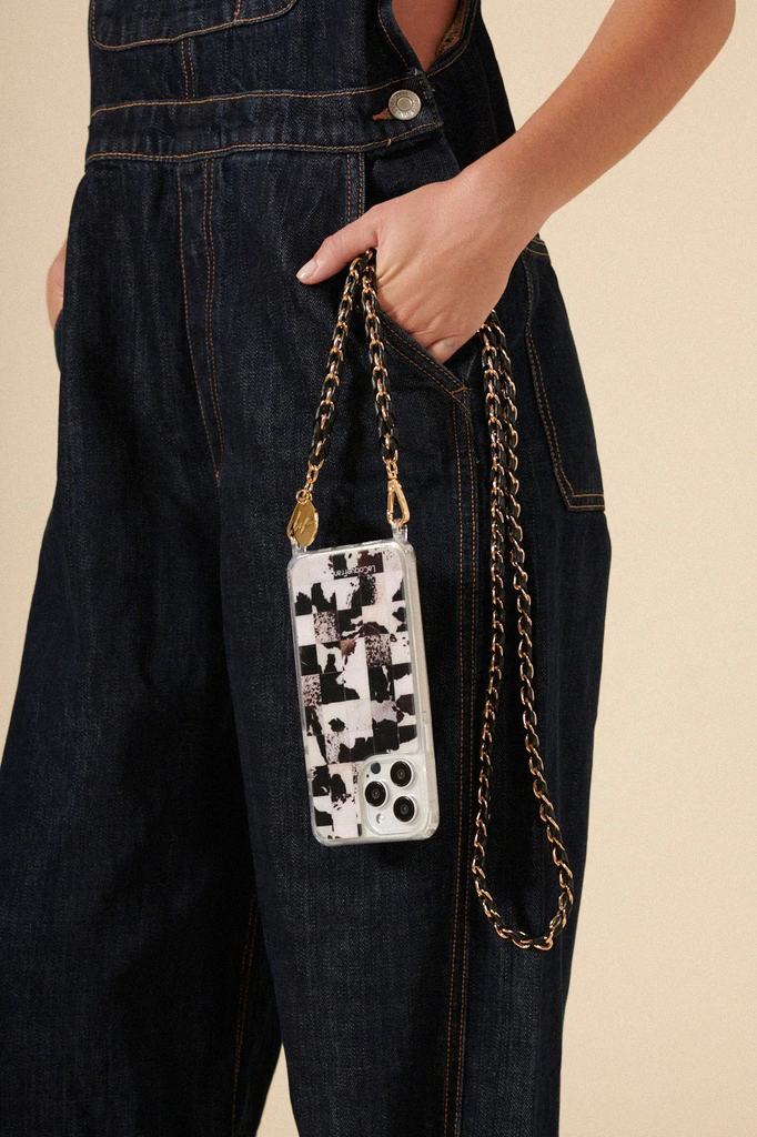 Handykette Lou Schwarz/Gold