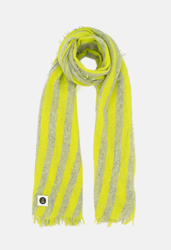 Schal Neon Yellow/Melange Grey