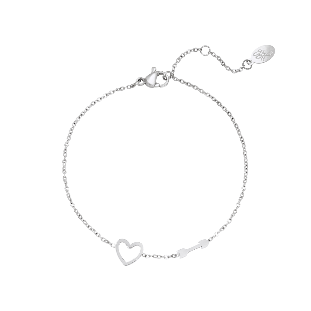 Armband Heart and Arrow in Silber