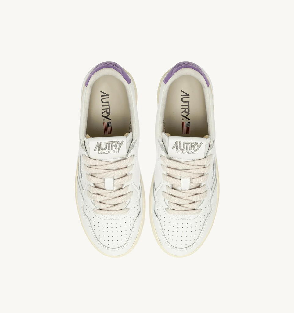 Sneaker Leder White/Lavender