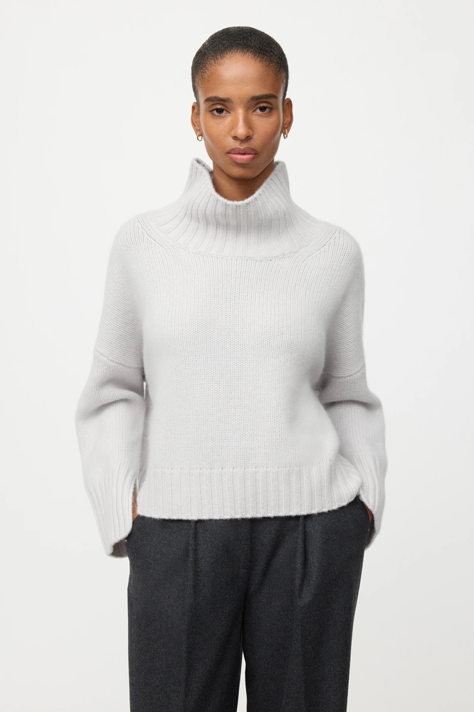 Pullover Girlfriend Turtleneck Quiet Grey
