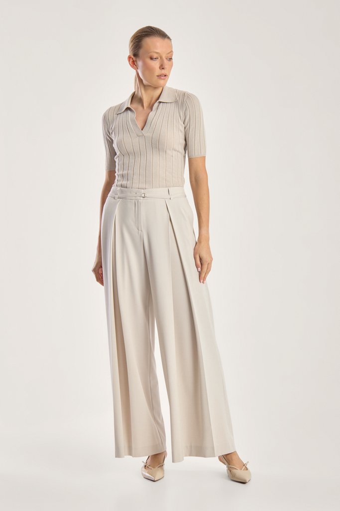 Hose Stacey Optical Cool Wool Quarz