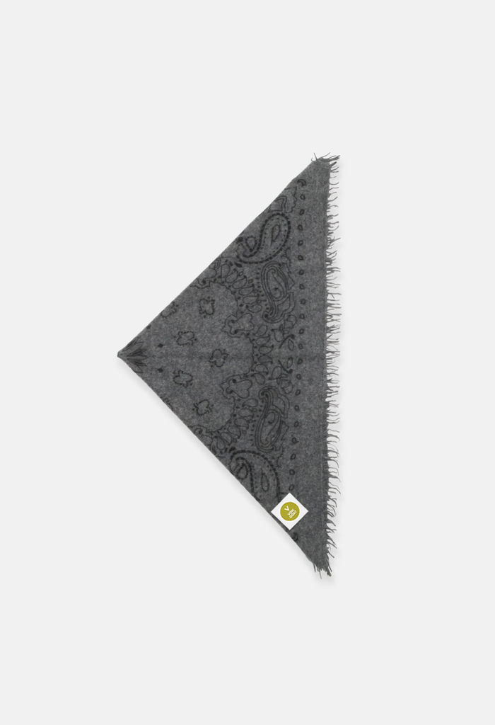 Tuch Bandana Paisley Melange Dark grey