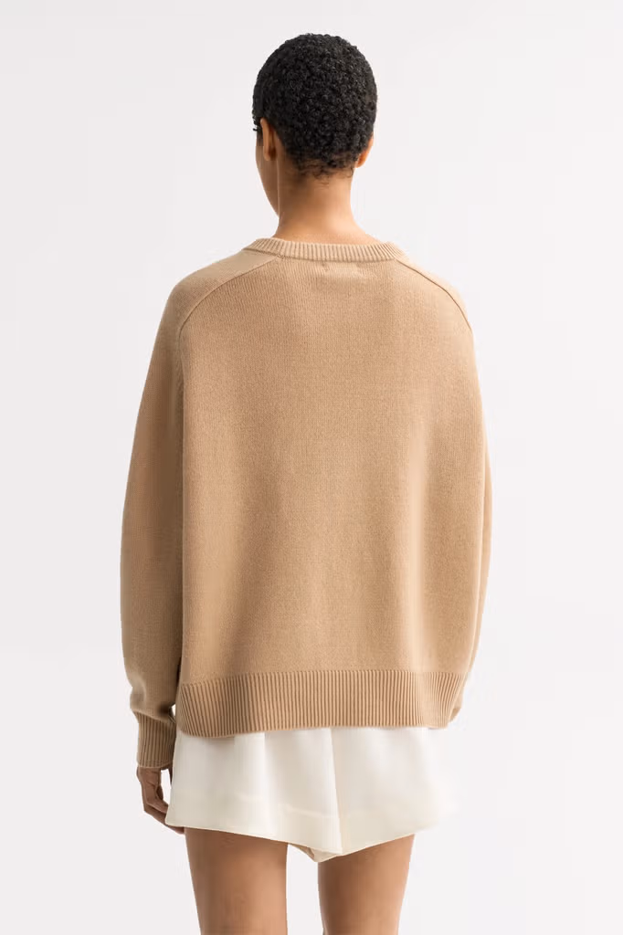 Soft Goat - Pullover Boyfriend Crewneck Camel
