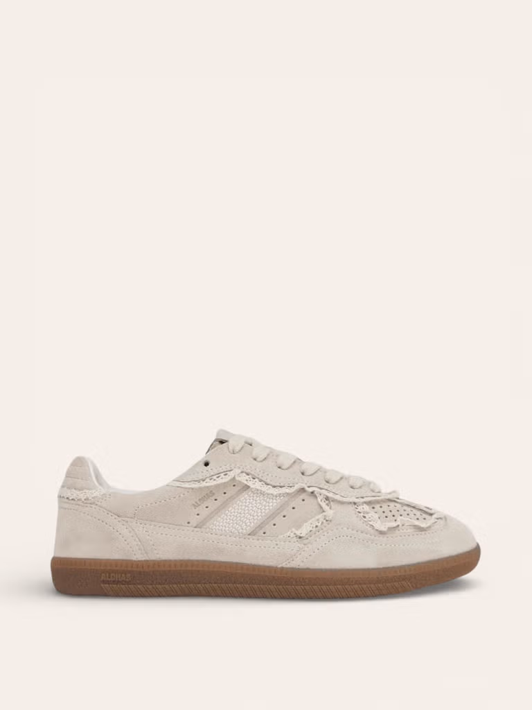 Sneaker Crochet Leder Cream
