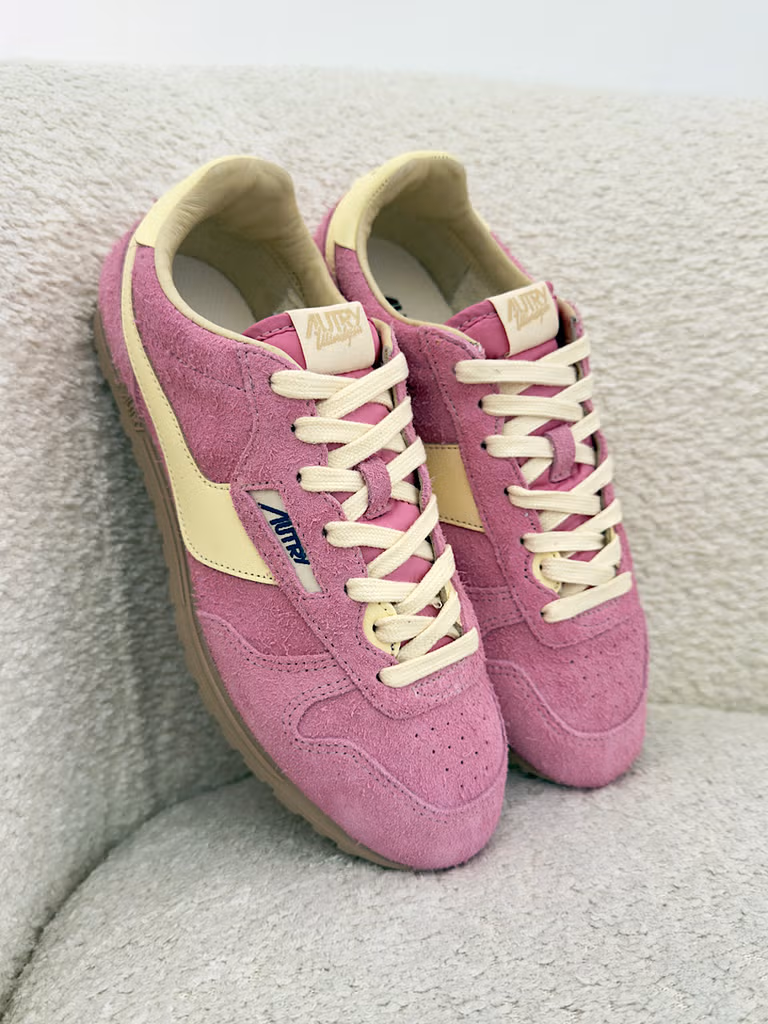 Autry - Sneaker Windspin Suede/Leather Pompadour Rose