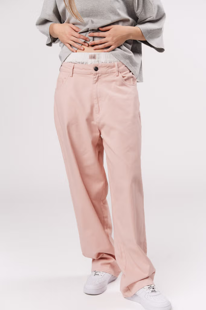 Denim Boxer Pants Rose