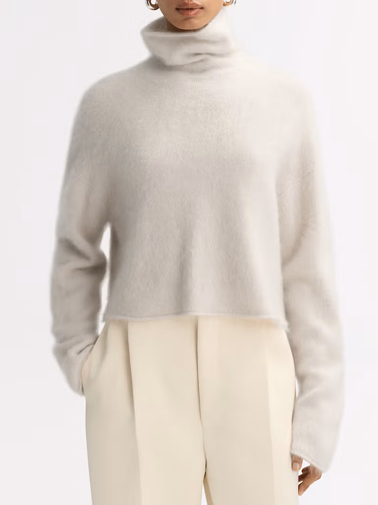 Soft Goat - Pullover Brushed Turtleneck Chalk
