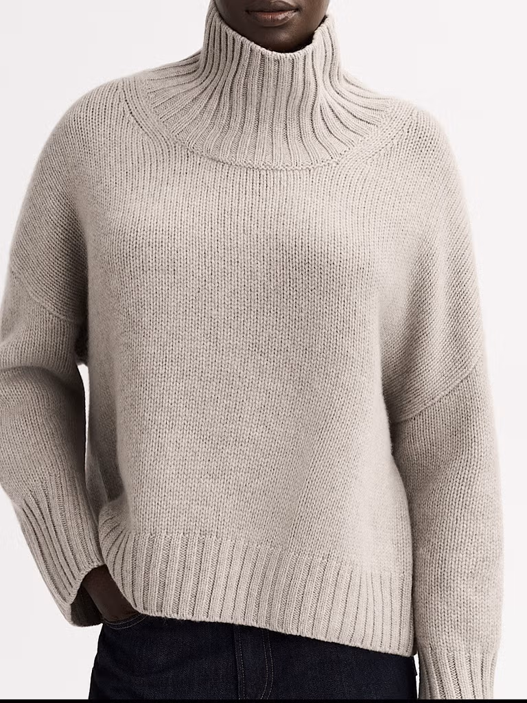 Soft Goat - Pullover Girlfriend Turtleneck Greige