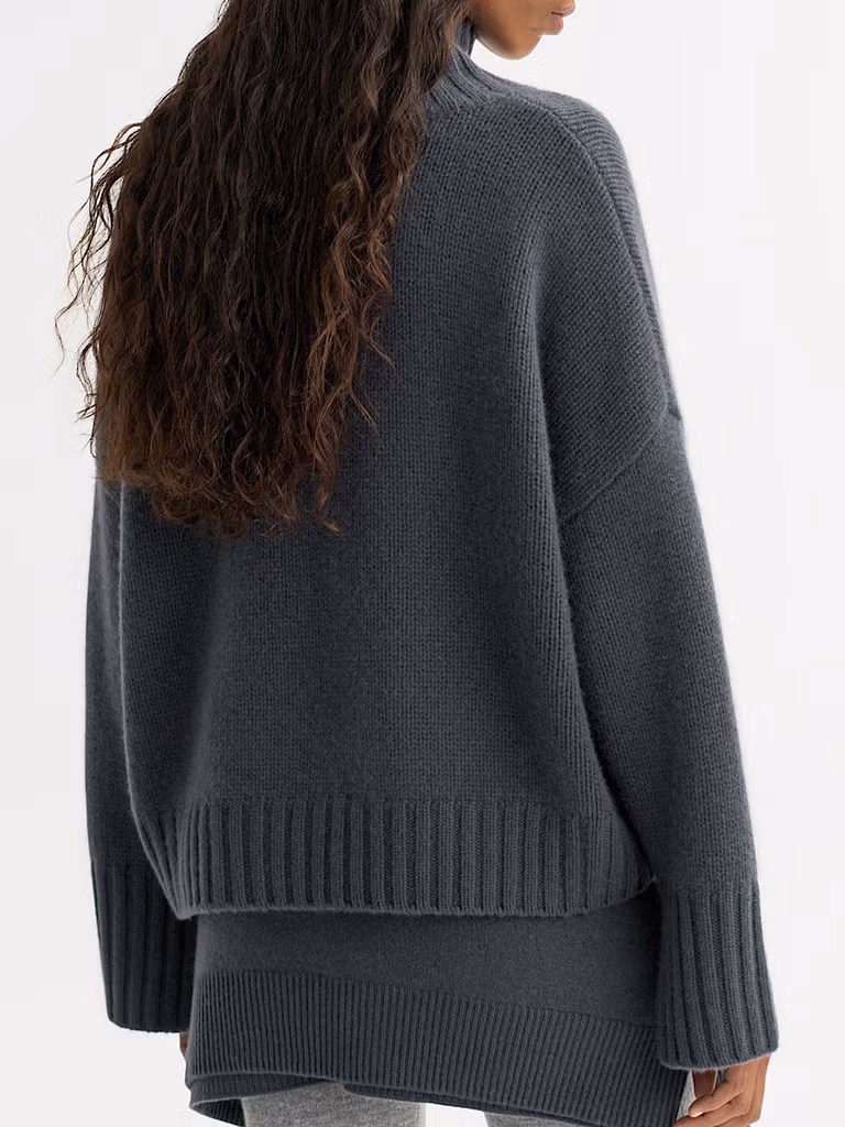 Soft Goat - Pullover Girlfriend Turtleneck Anthracite