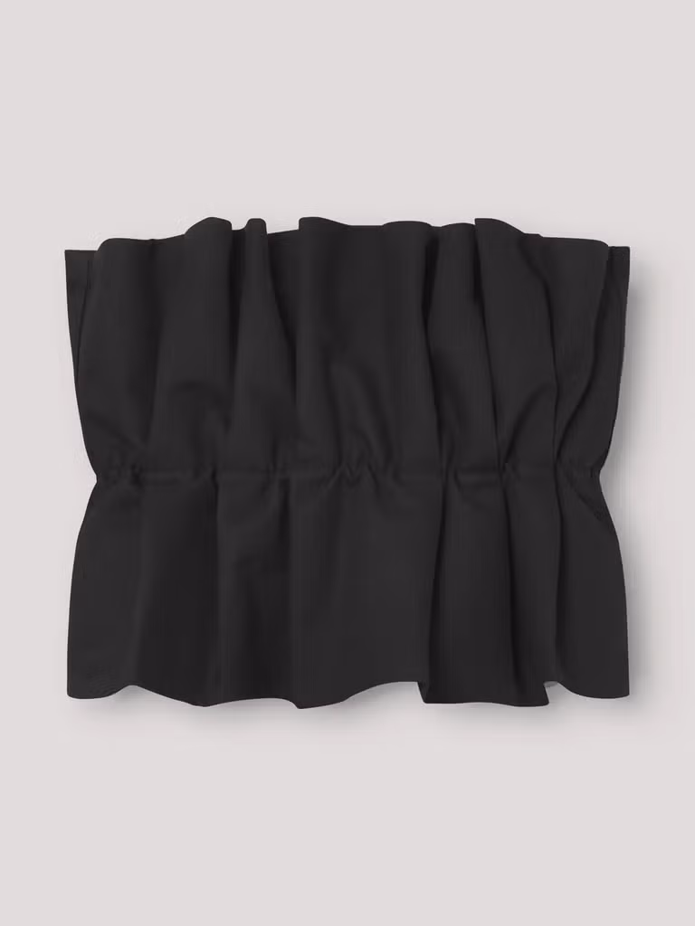 Top Pleat Black