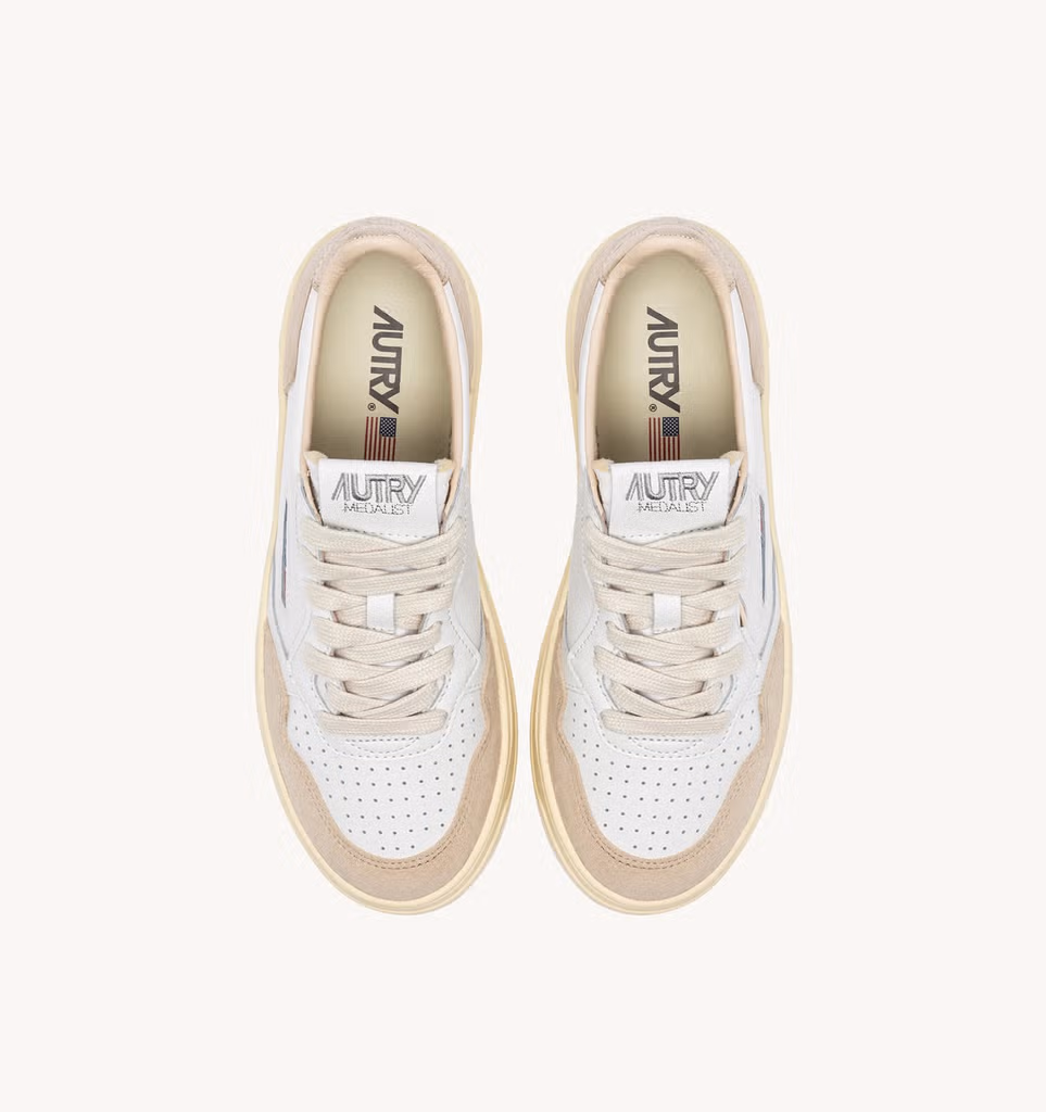 Autry - Sneaker Leather Suede White/Gold