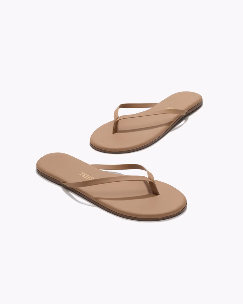 TKEES - Leder Flip Flops Lily Nudes Cocobutter