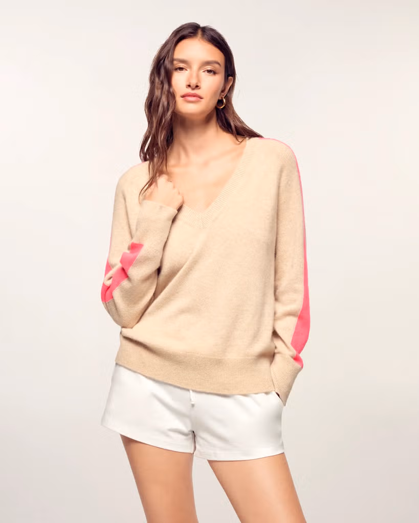 From Future - Pullover Beige Chine Neon
