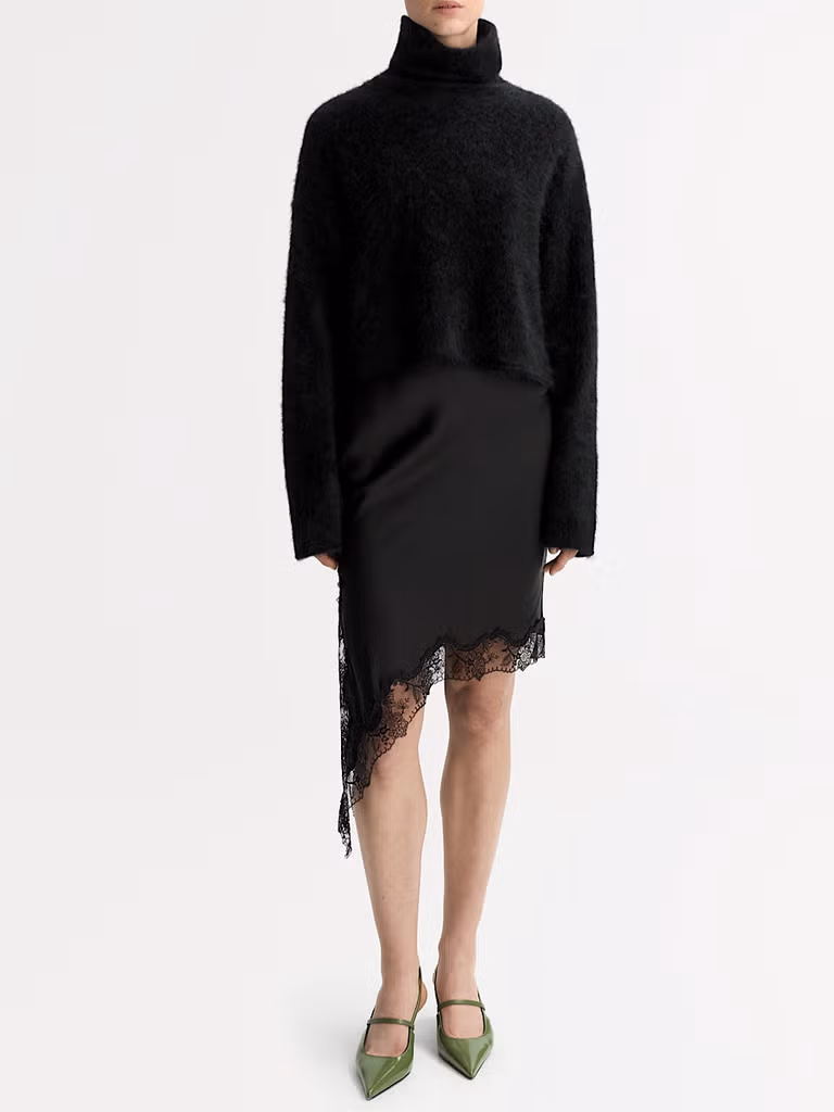 Soft Goat - Pullover Brushed Turtleneck Black