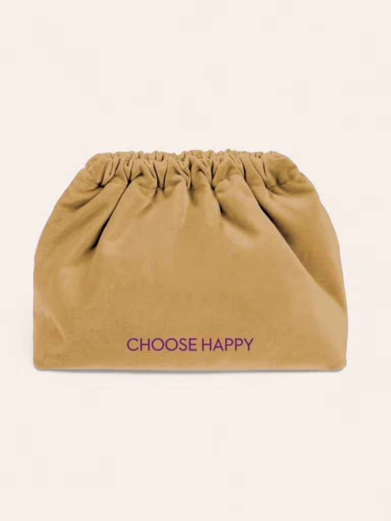 Clutch Samt CHOOSE HAPPY