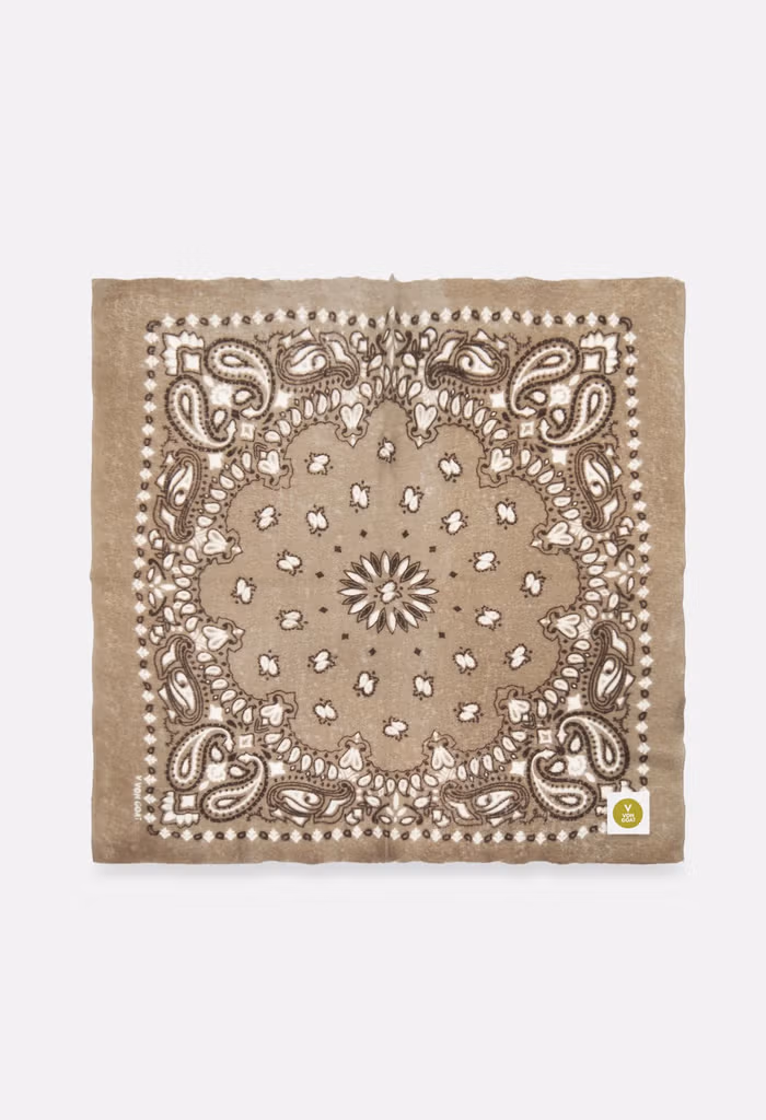 V von Goat - Tuch Bandana Calvina Paisley A Beige & Braun