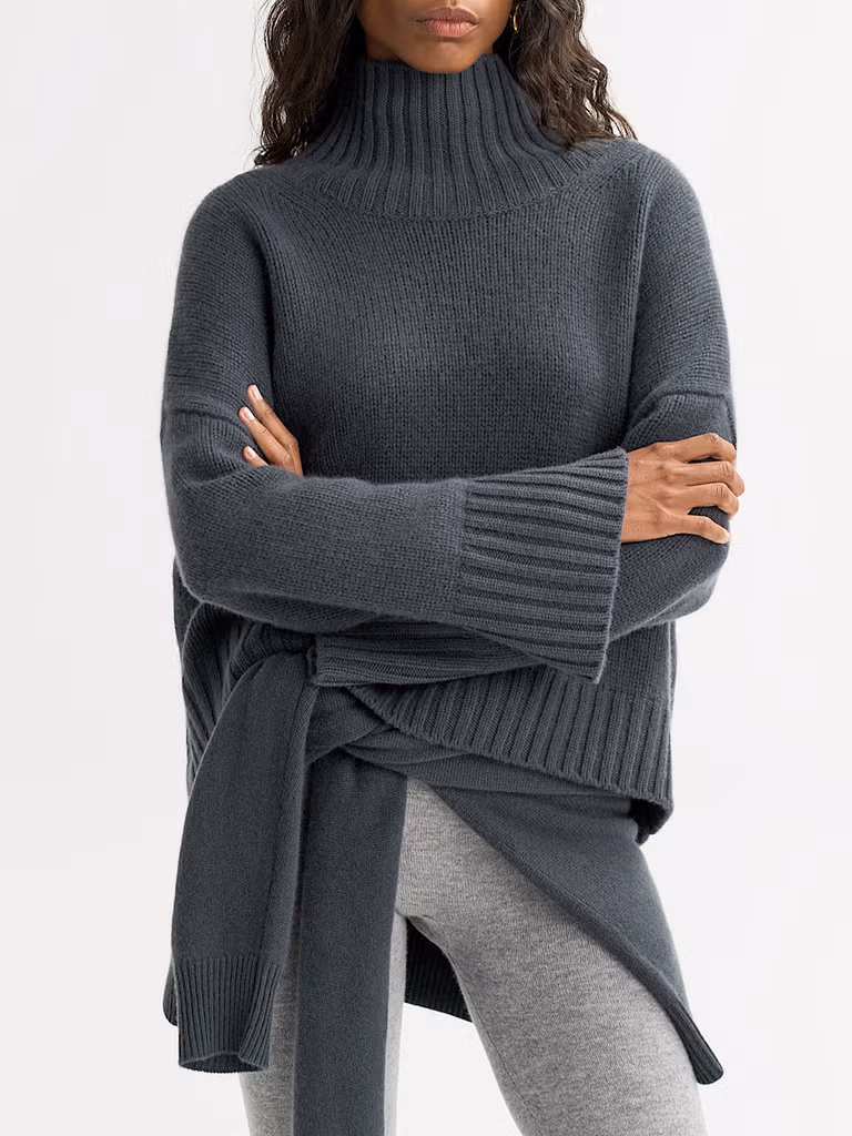 Soft Goat - Pullover Girlfriend Turtleneck Anthracite