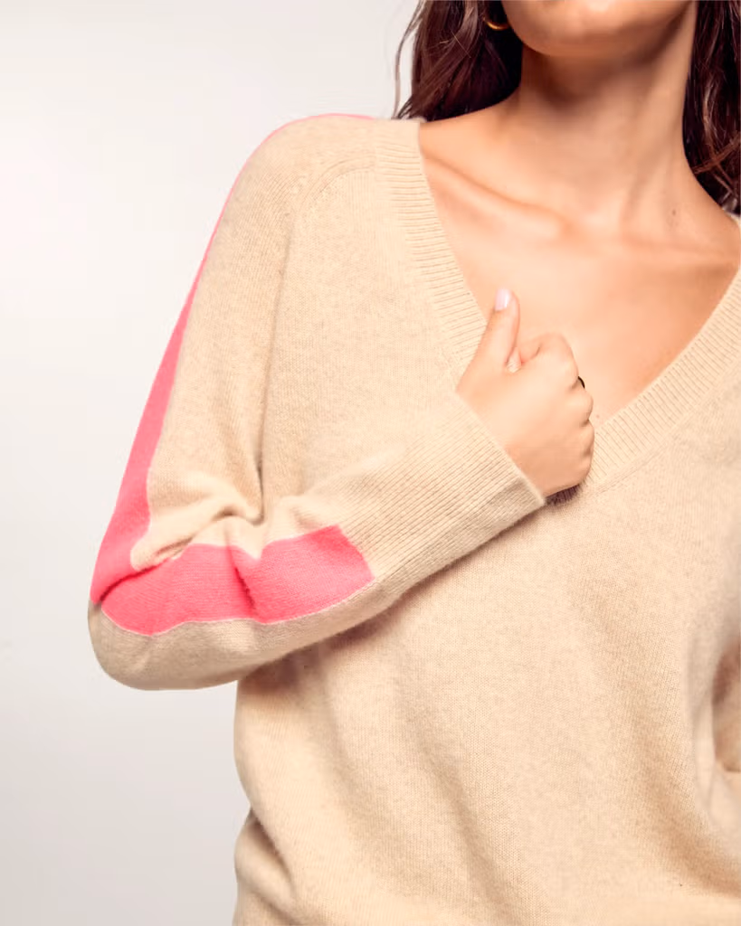 From Future - Pullover Beige Chine Neon