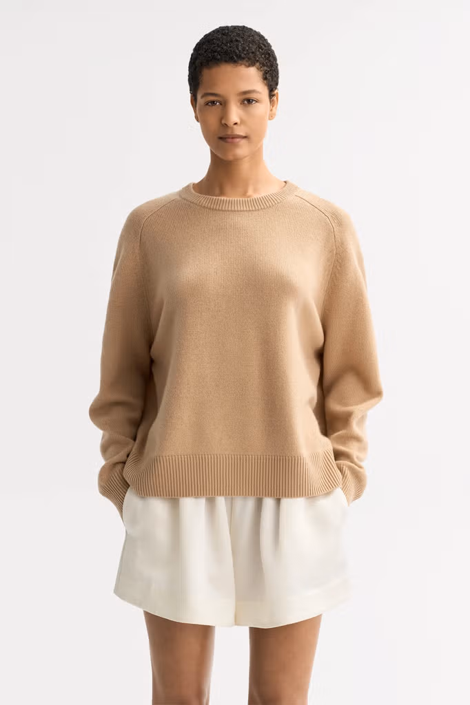 Pullover Boyfriend Crewneck Camel