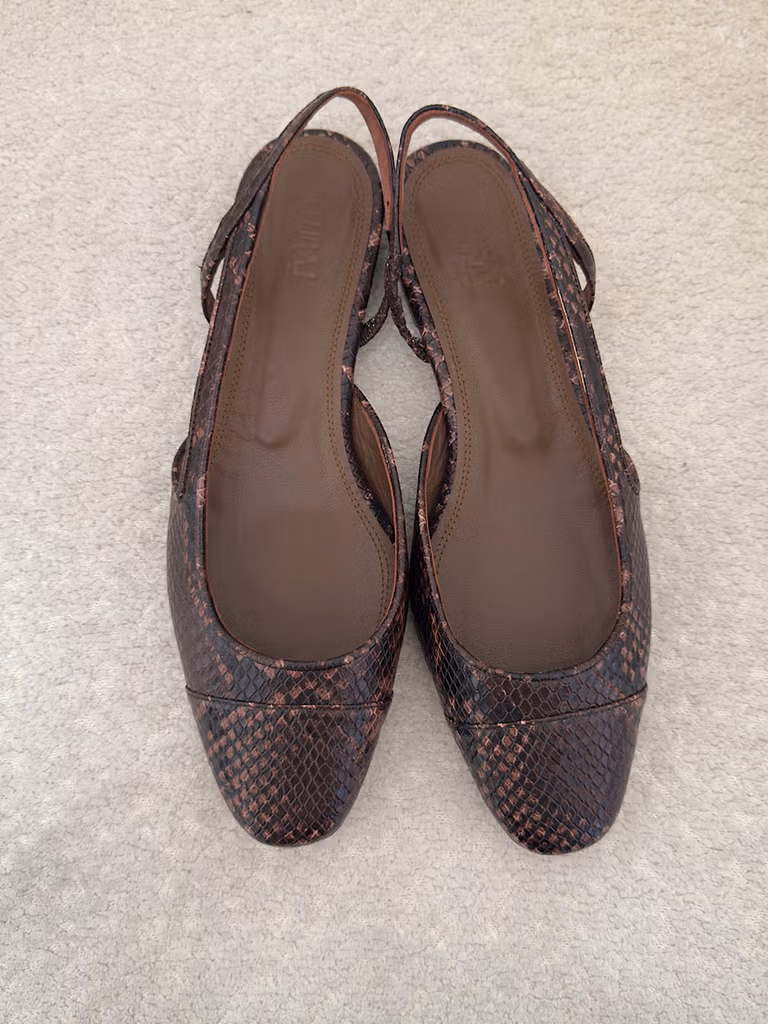 Toral - Slingpumps Luisa Marron Snake