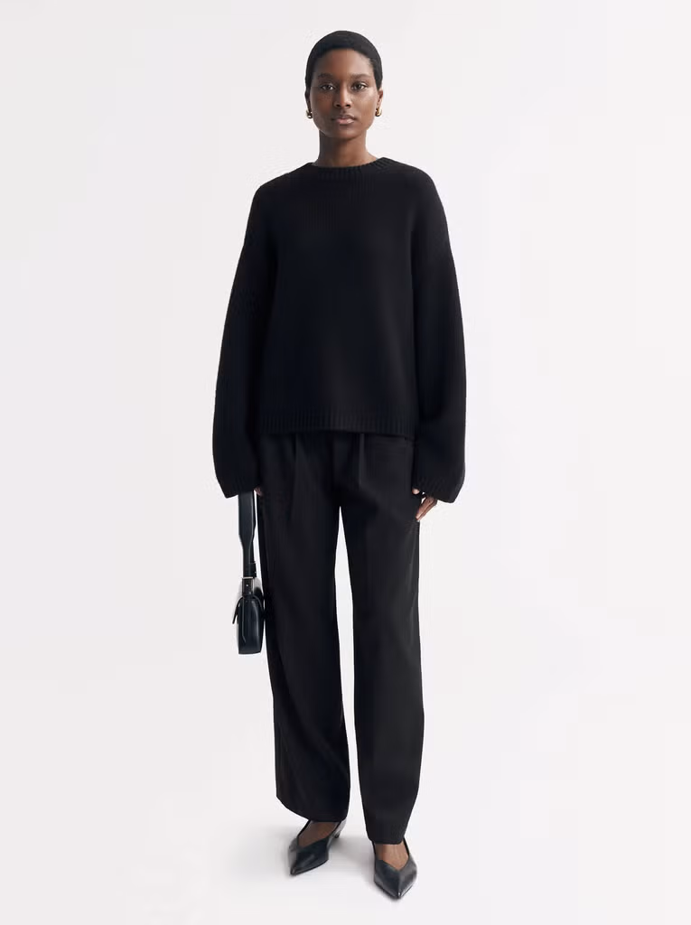 Soft Goat - Pullover Chunky Crewneck Black