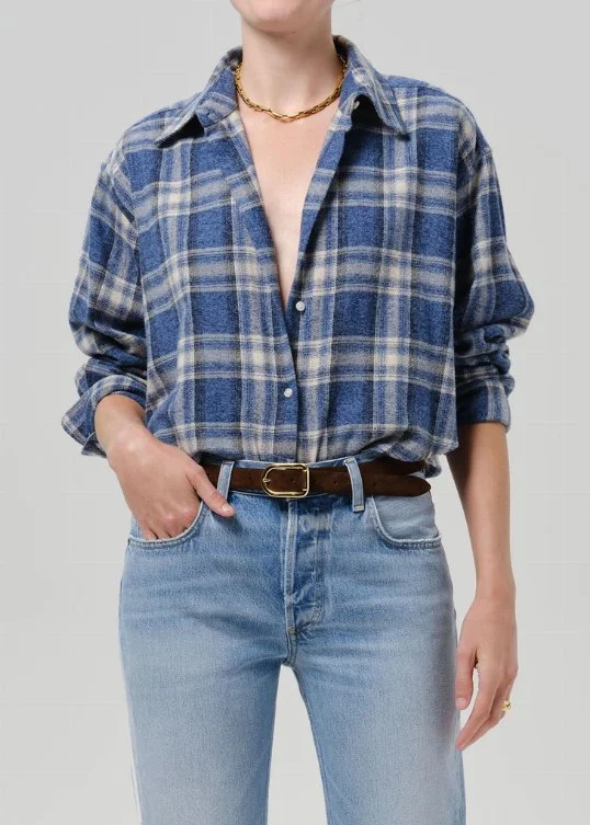 Bluse Ana Cropped Japanese Flannel Shirt