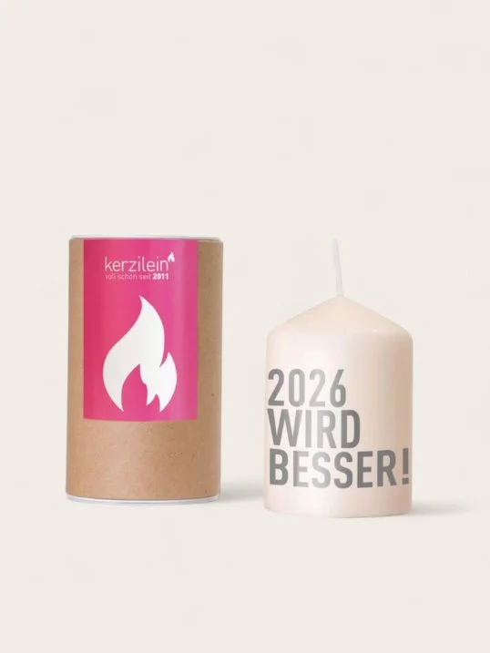 Kerze Grau 2026 WIRD BESSER
